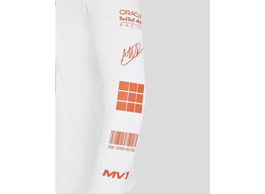 Max Verstappen Langarm Puzzle T-Shirt Weiß 2025
