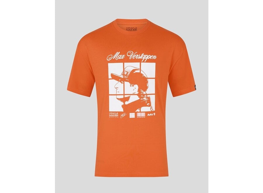 Max Verstappen Puzzle T-Shirt Orange