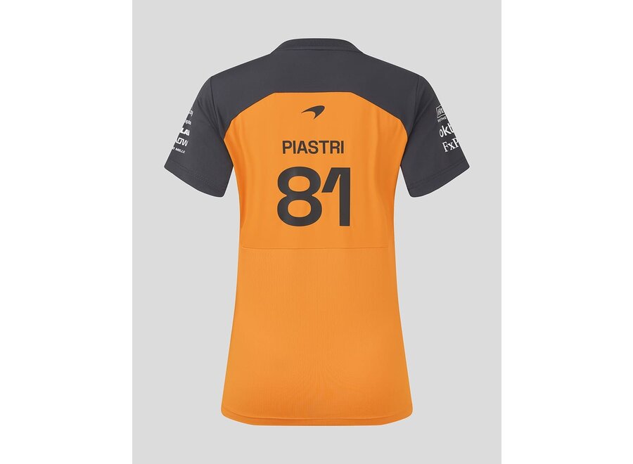 McLaren Teamline Piastri Damen T-Shirt Orange 2025