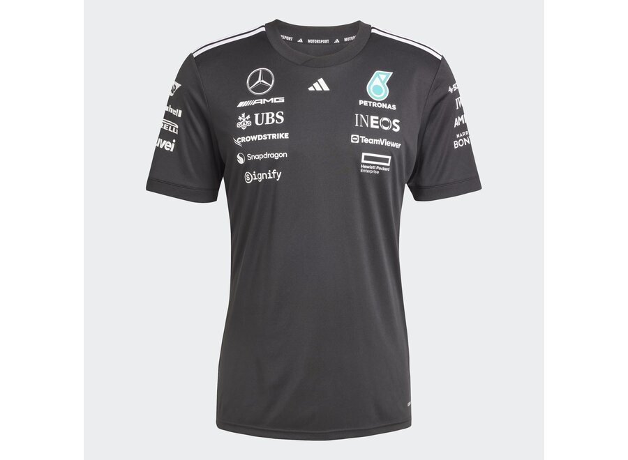 Mercedes Teamline T-shirt Zwart 2025