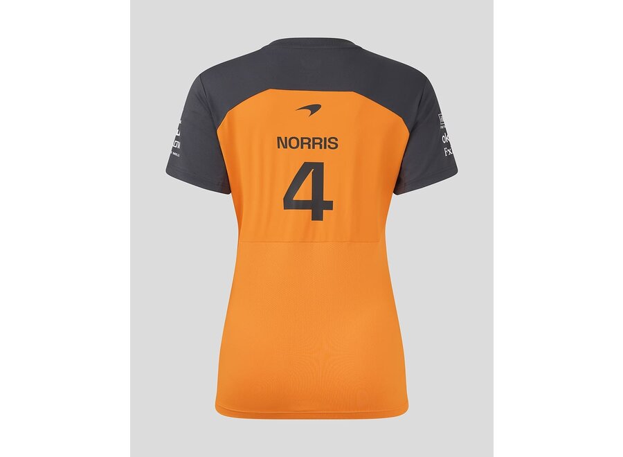 Mclaren Teamline Norris Dames T-shirt Oranje 2025