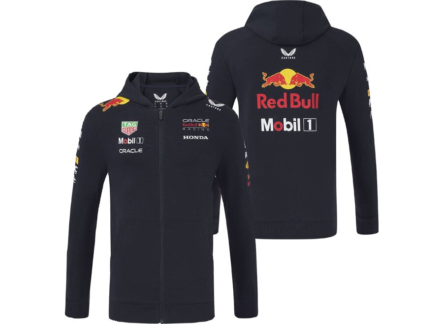 Red Bull Racing Teamline Hoodie mit Reißverschluss 2025