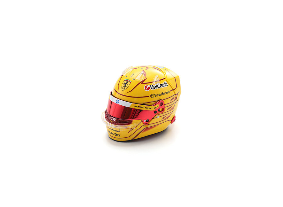 Lewis Hamilton Helmet - Scuderia Ferrari HP - Fiorano Test 2025 Spark 1:5