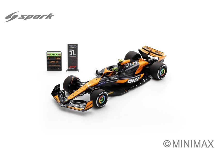 Spark McLaren Lando Norris GP Miami Winner 2024 1:18
