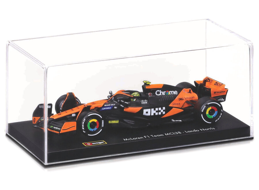 Burago Mclaren MCL 38 #4 LANDO NORRIS 2024 With Helmet