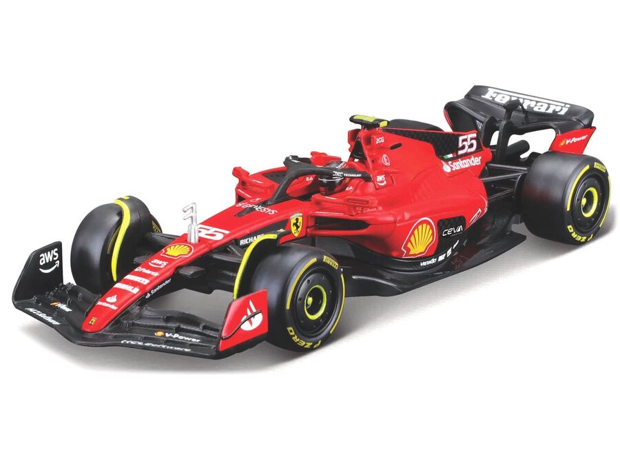 Burago Ferrari SF-23 F1 #55 Carlos Sainz 1:43 With helmet