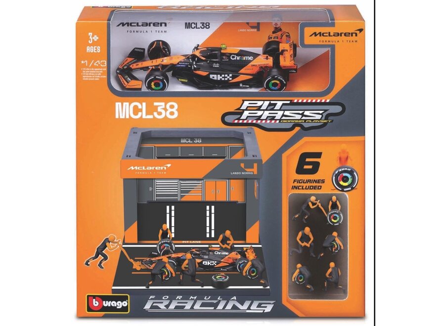 Lando Norris Burago Pit Pass Set MCL38 #4
