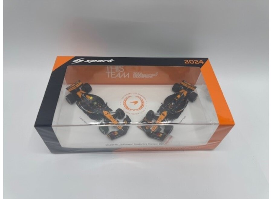 McLaren Lando Norris & Oscar Piastri Constructeurs Kampioen 2024 incl. Pitboard