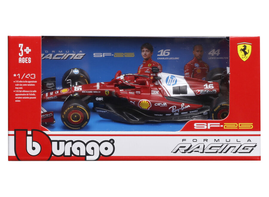Charles Leclerc Ferrari SF-25 #16 Burago Season car 2025 1:43