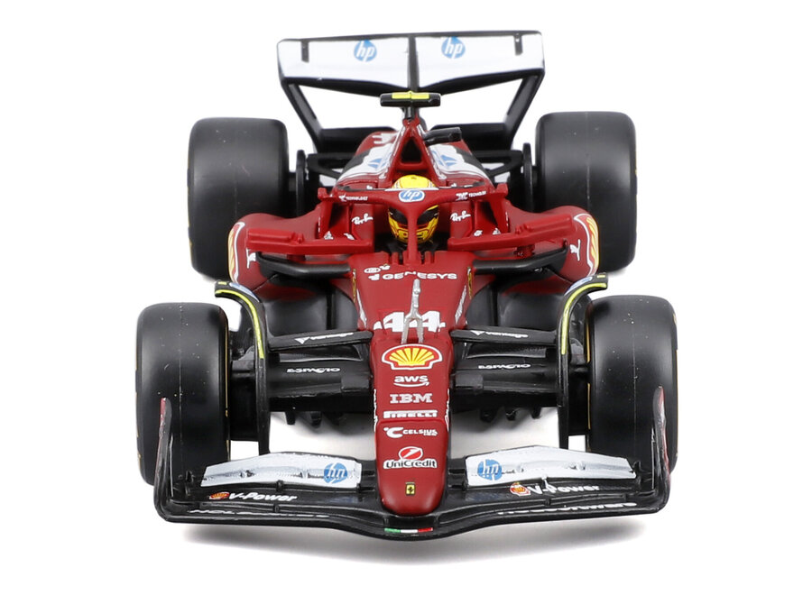 Lewis Hamilton Ferrari SF-25 #44 Burago Season car mit helm & display 2025 1:43