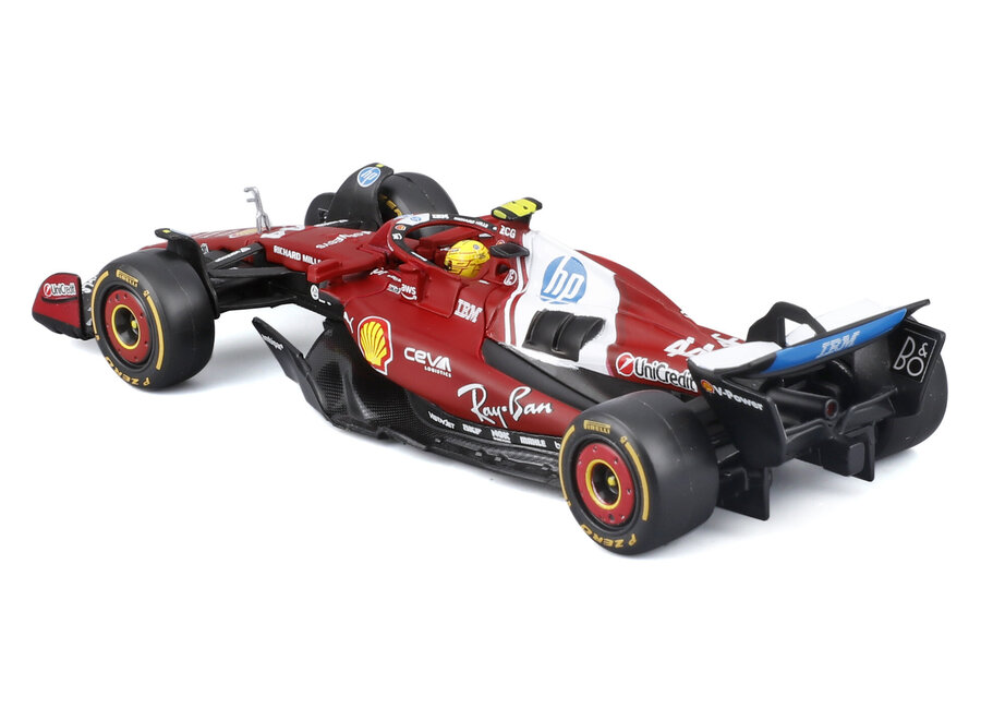 Lewis Hamilton Ferrari SF-25 #44 Burago Season car mit helm & display 2025 1:43