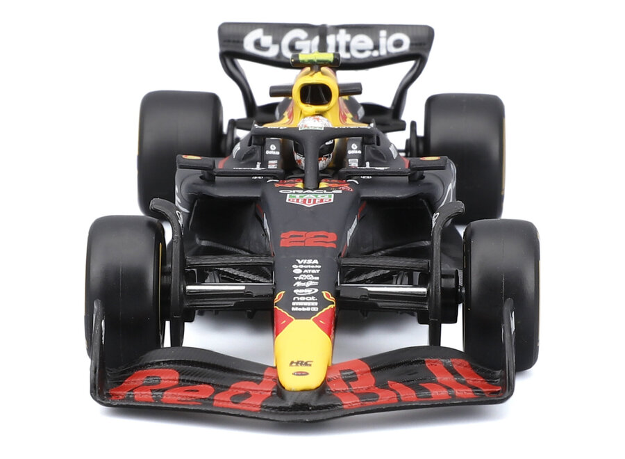 Yuki Tsunoda Red Bull RB21 #22 Burago Seizoenscar with helmet en display 2025