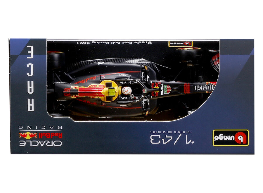 Yuki Tsunoda Red Bull RB21 #22 Burago Seizoenscar with helmet en display 2025