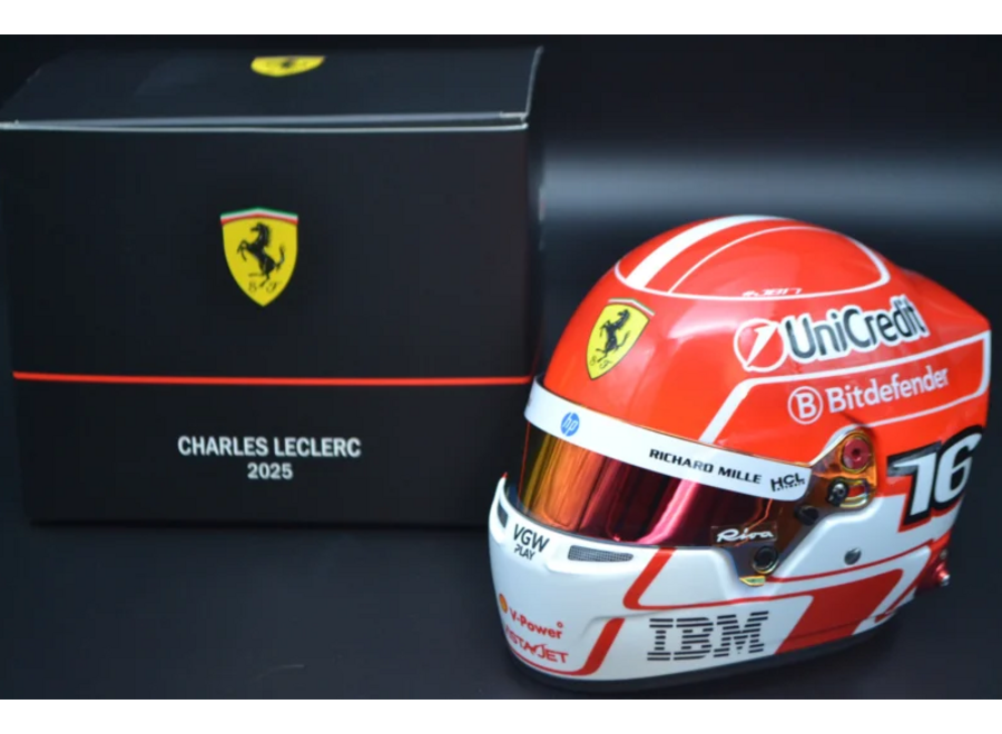 Charles Leclerc Scuderia Ferrari HP 2025 season Mini Helmet 1:2