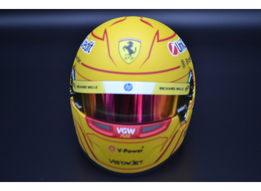 Lewis Hamilton Scuderia Ferrari HP mini helmet 2025 season 1:2