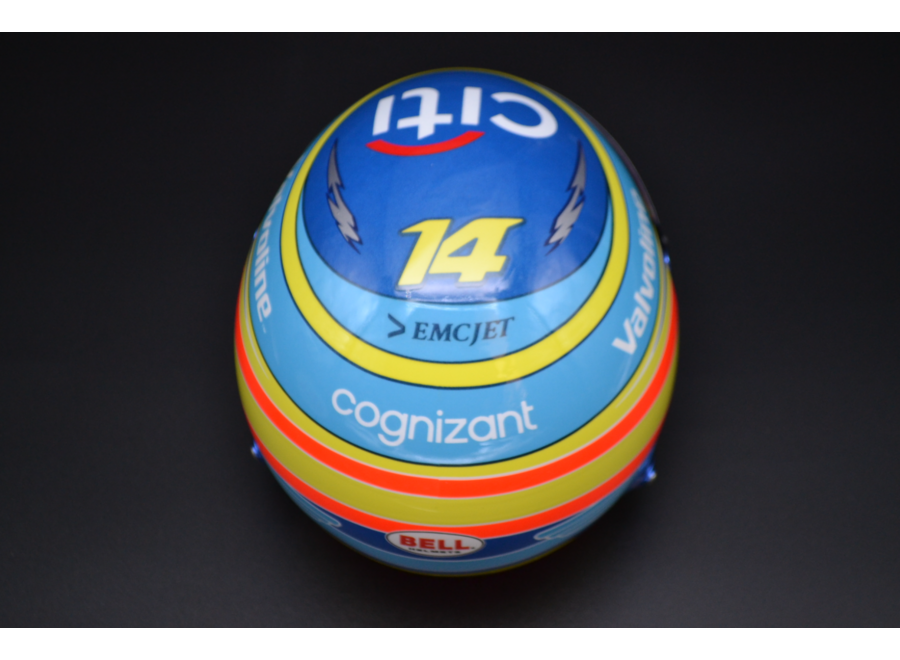 Fernando Alonso Aston Martin Cognizant mini helmet 2025 season 1:2