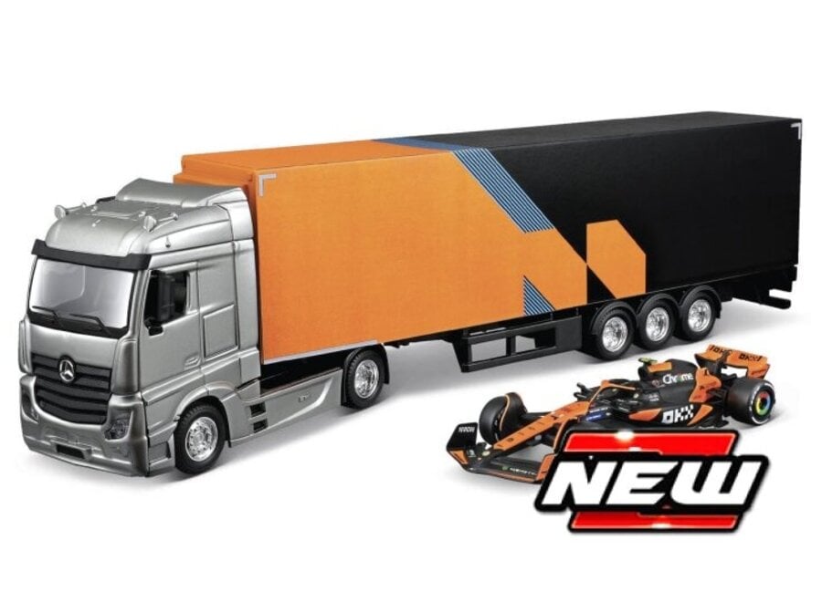 Mclaren Trailer + MCL 38 #4 LANDO NORRIS Burago