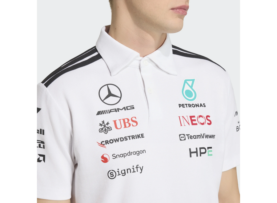 Mercedes Teamline Polo Wit 2026