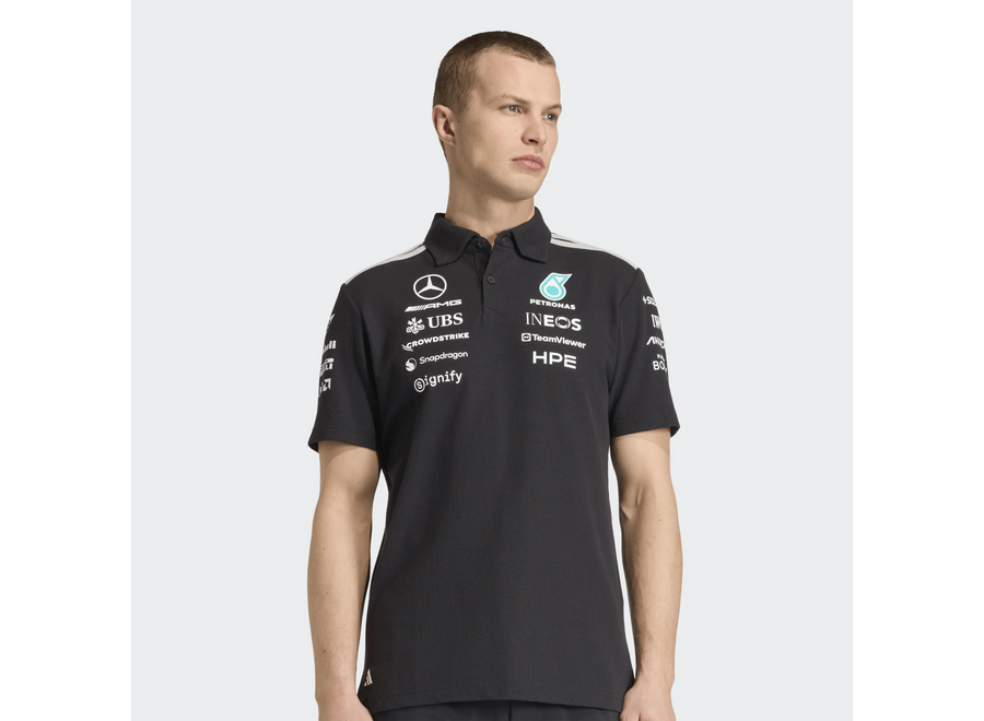 Mercedes Teamline Polo Zwart 2026