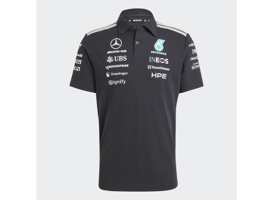 Mercedes Teamline Polo Zwart 2026