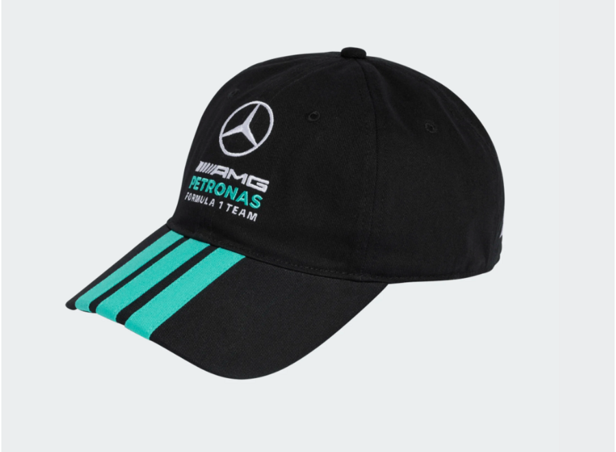 Mercedes Cap Stripes Zwart 2026