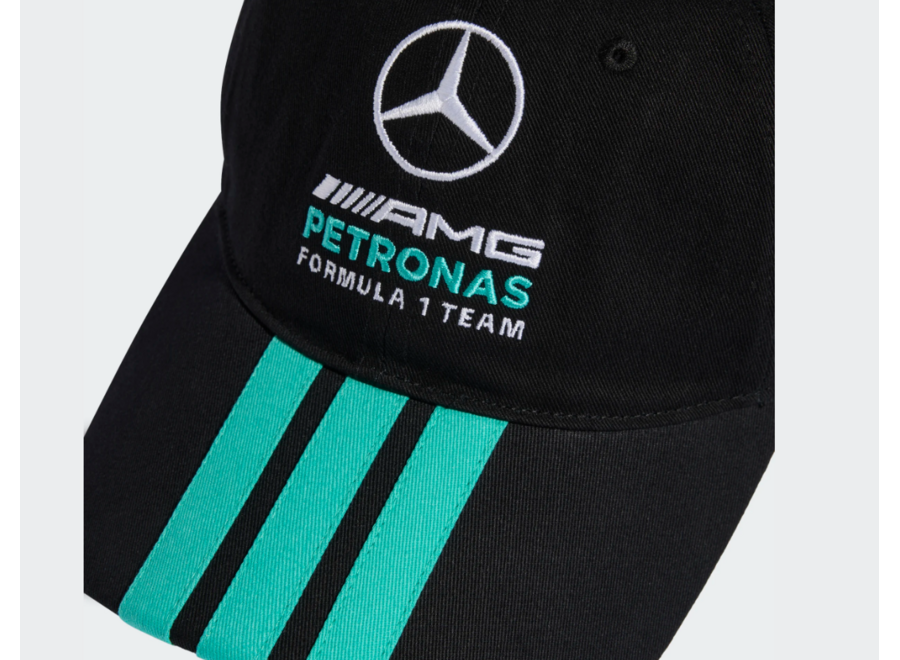 Mercedes Cap Stripes Zwart 2026