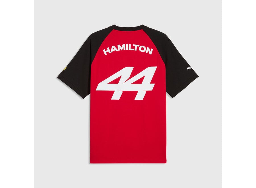 Ferrari Hamilton Shirt Kids Zwart 2026