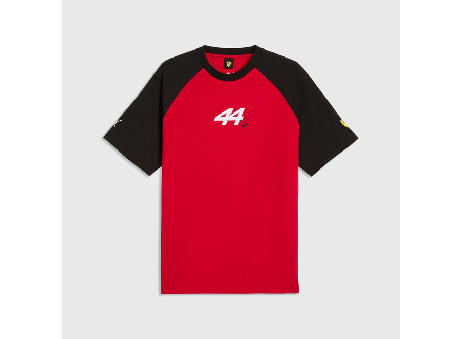 Ferrari Hamilton Shirt Kids Zwart 2026