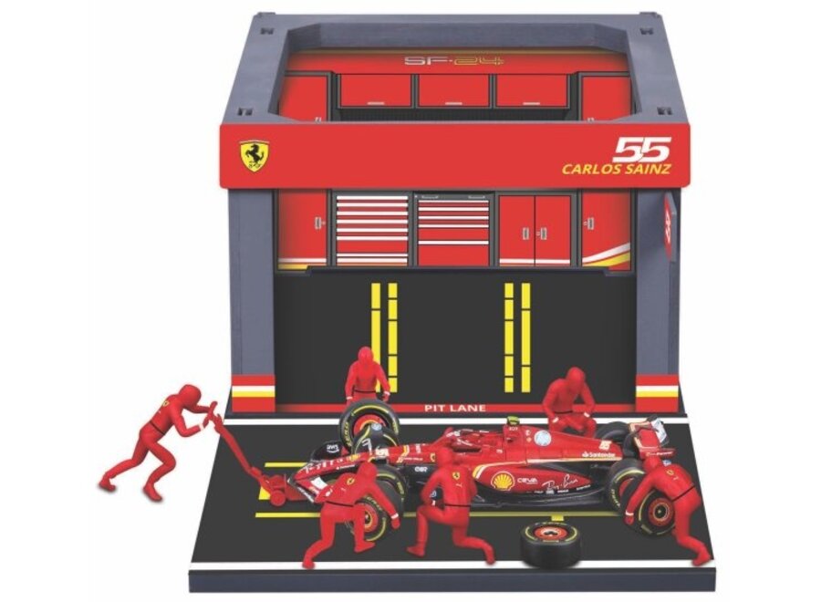 Ferrari Carlos Sainz #55 Pit Pass Set 1:43
