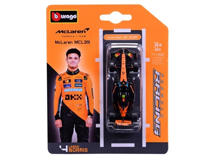 Mclaren MCL39 #4 Lando Norris 2025  Burago1:64