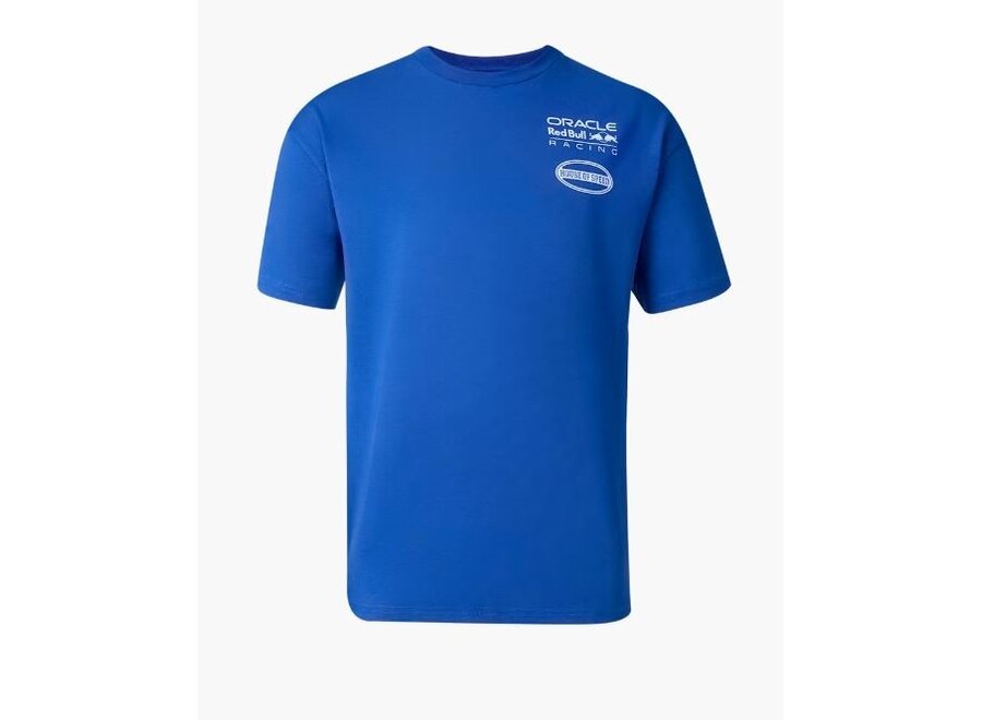 Red Bull Racing Special Edition Amerika Shirt Blauw 2025