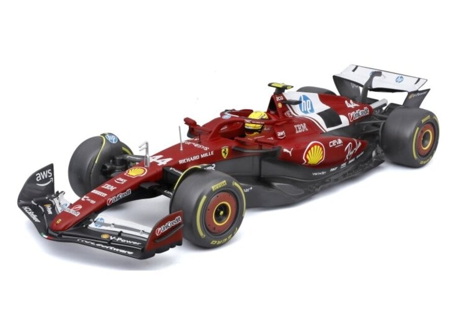 LEWIS HAMILTON SEASON CAR 2025 - BBURAGO  Ferrari SF-25 #44  - Hard case - 1:18