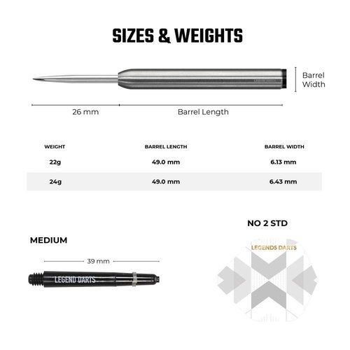 Legend Darts Legend Darts Pro Series V5 90% - Šipky Steel