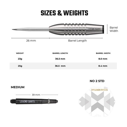 Legend Darts Legend Darts Pro Series V4 90% - Šipky Steel