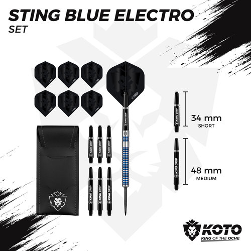 KOTO KOTO Sting Blue Electro 90% - Šipky Steel