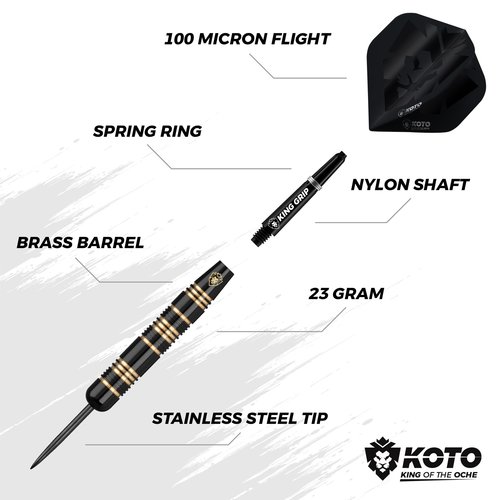 KOTO KOTO Black Academy Brass - Šipky Steel