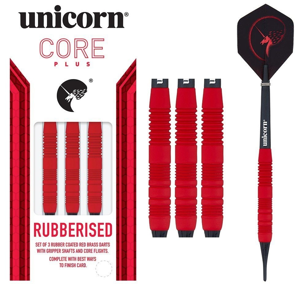 Unicorn Core Plus Rubberised Red Šipky Soft