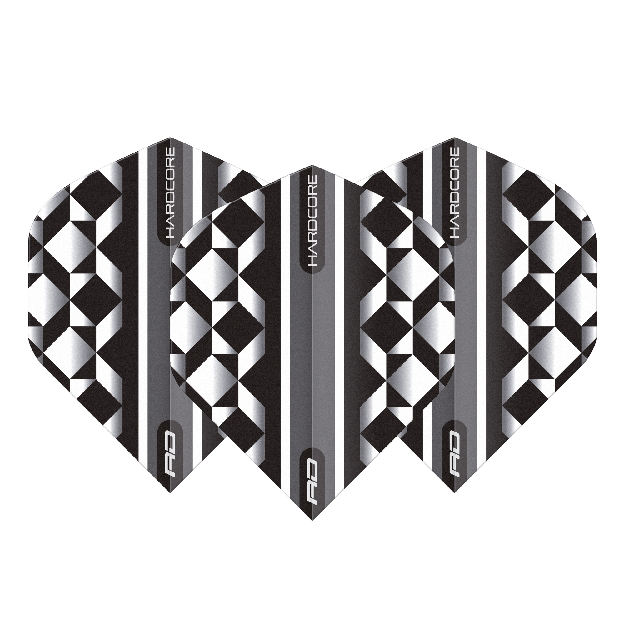 Letky Red Dragon Hardcore Radical White & Black Geometric - Dartshopper.cz