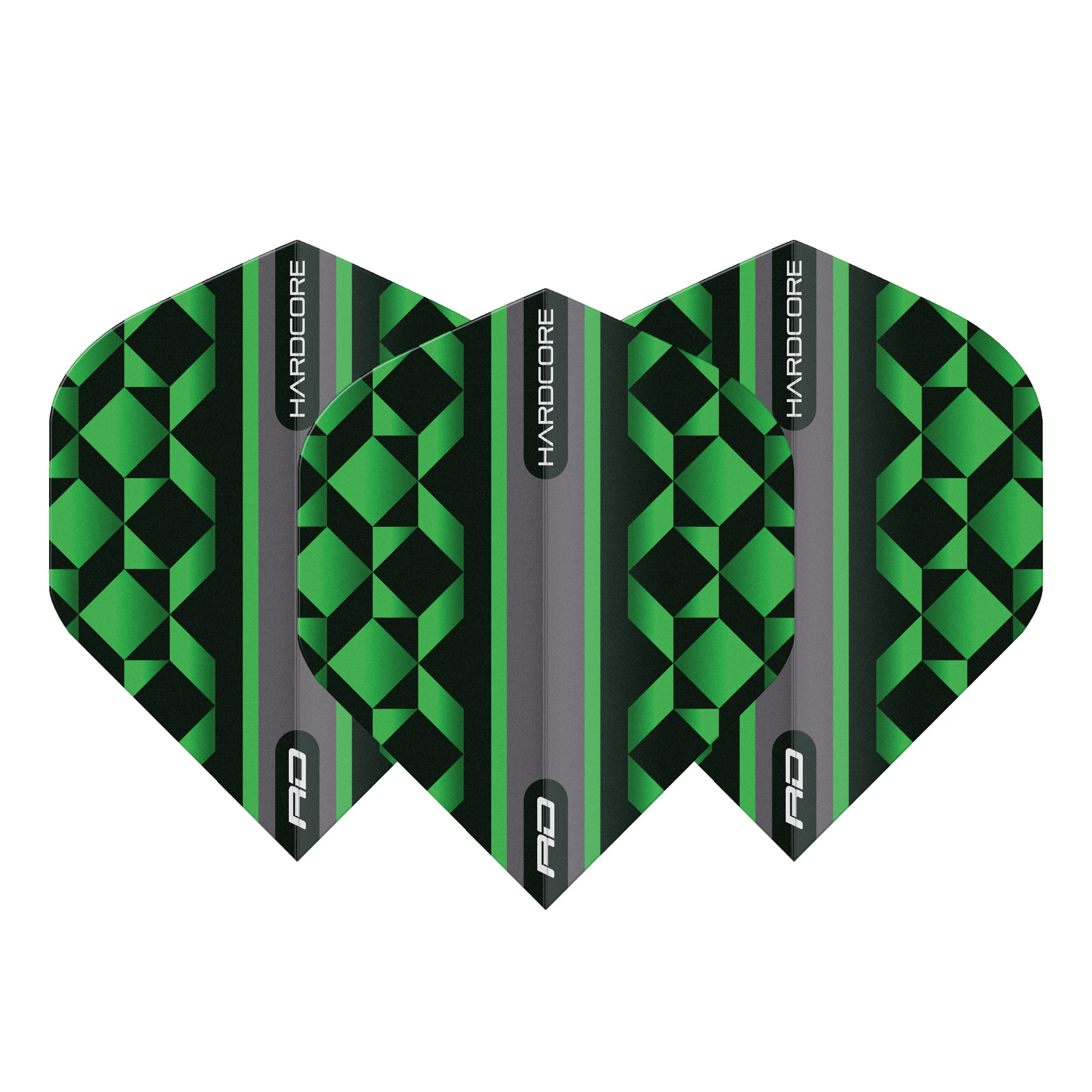 Letky Red Dragon Hardcore Radical Green & Black Geometric - Dartshopper.cz