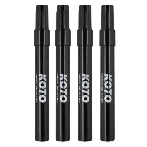 KOTO KOTO Whiteboard Marker Black 4pcs