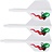 Letky Condor Axe Flight System - Red Crown - Small White