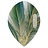 Letky Loxley Feather Green & Gold Pear