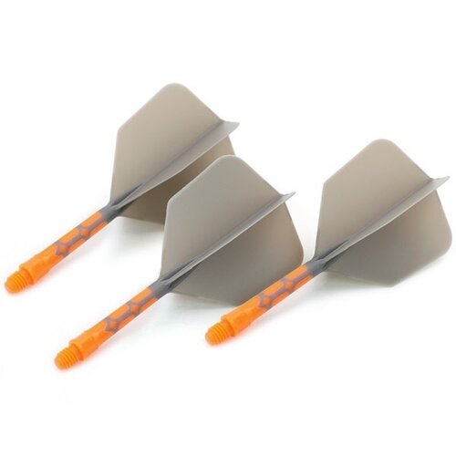 CUESOUL Letky Cuesoul - ROST T19 Integrated Dart Flights - Big Wing - Grey Orange