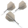 CUESOUL Letky Cuesoul - ROST T19 Integrated Dart Flights - Big Wing - Grey White