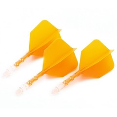 Letky Cuesoul - ROST T19 Integrated Dart Flights - Big Wing - Orange Clear