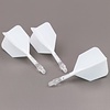CUESOUL Letky Cuesoul - ROST T19 Integrated Dart Flights - Big Wing - White Clear