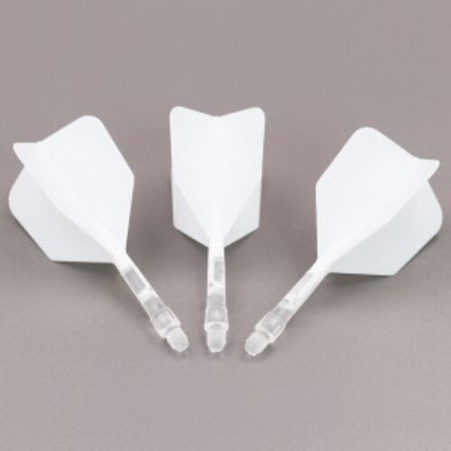 CUESOUL Letky Cuesoul - ROST T19 Integrated Dart Flights - Big Wing - White Clear