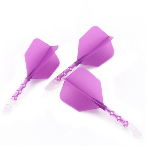 CUESOUL Letky Cuesoul - ROST T19 Integrated Dart Flights - Big Wing - Purple Clear