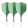 CUESOUL Letky Cuesoul - ROST T19 Integrated Dart Flights - Big Wing - Green Clear