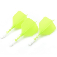 Letky Cuesoul - ROST T19 Integrated Dart Flights - Big Wing - Green White